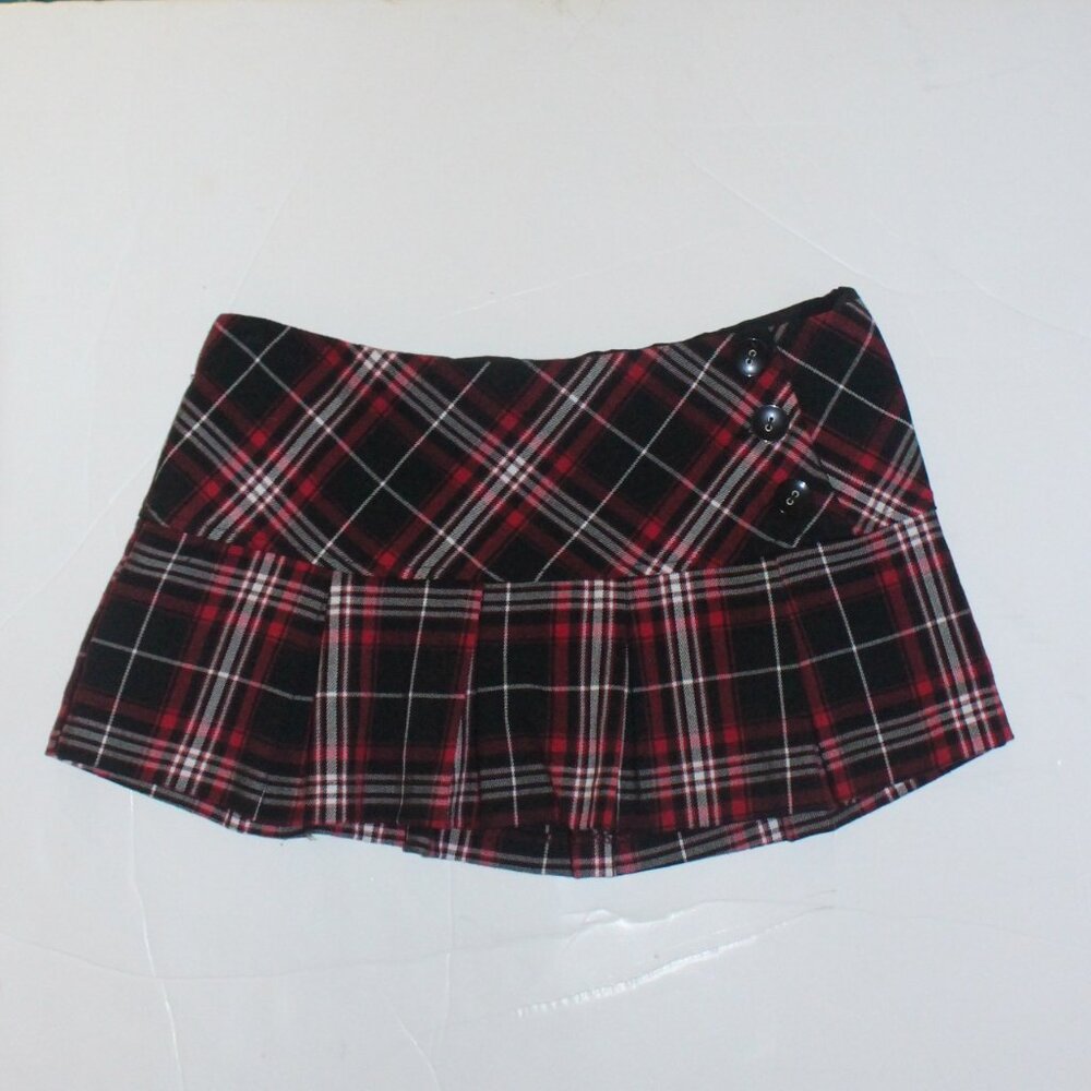 2000's Mini Skirt - Red/Black Plaid Mini Skirt Emo Alternative Sleaze Raver